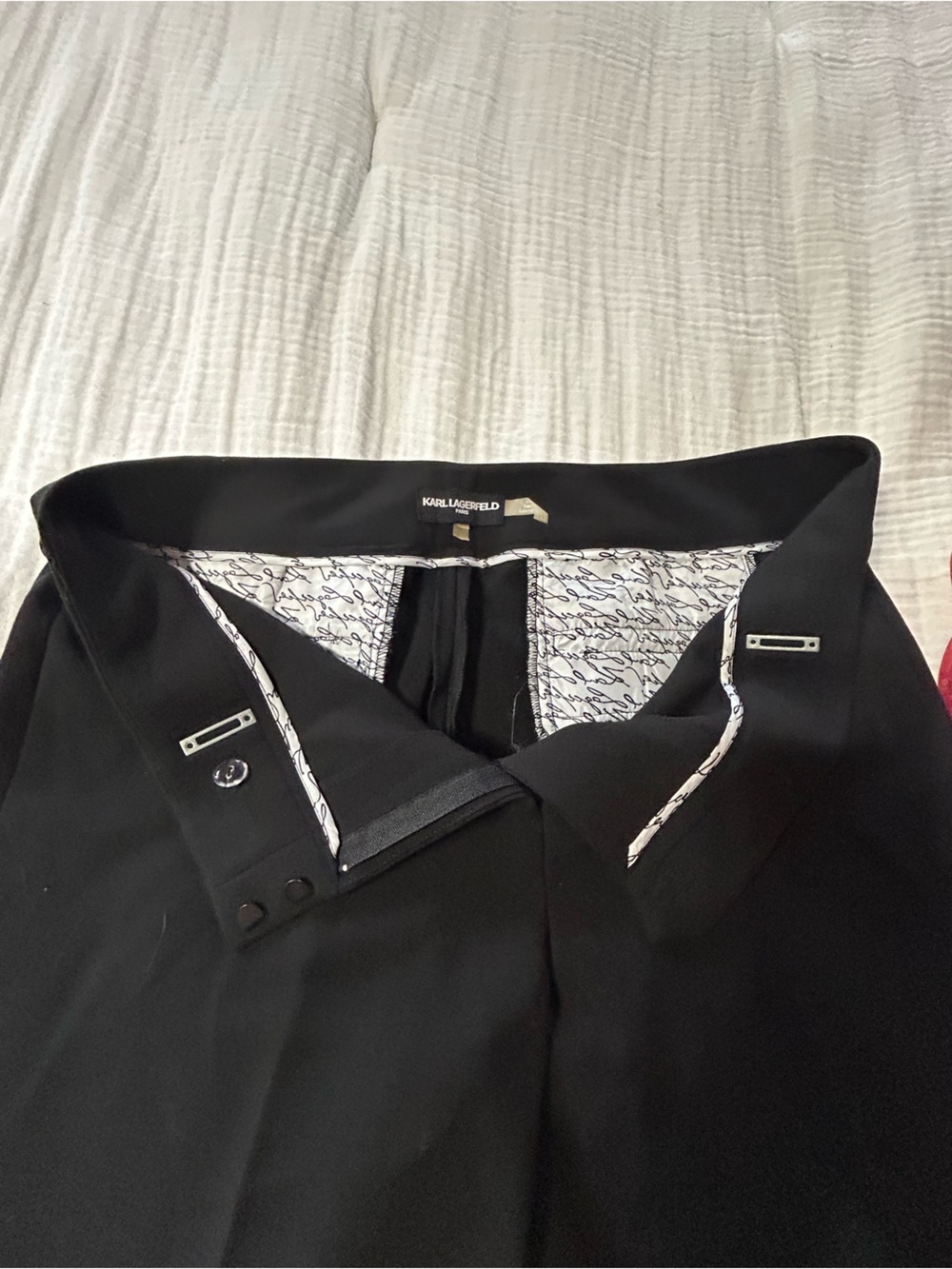 Karl Lagerfeld- Black dress straight leg pants 10 - Picture 4 of 8